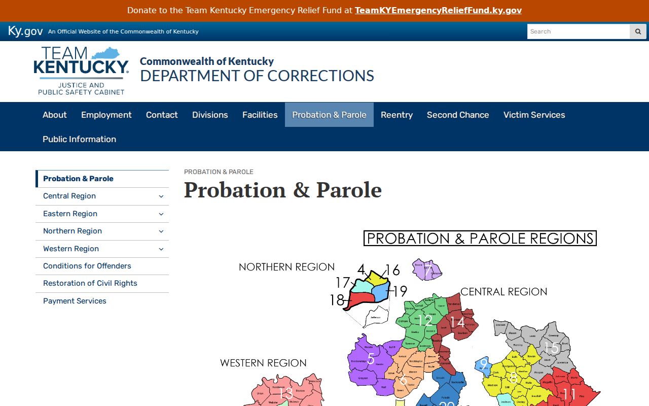 Clark County arrest records and Kentucky probation parole supervision