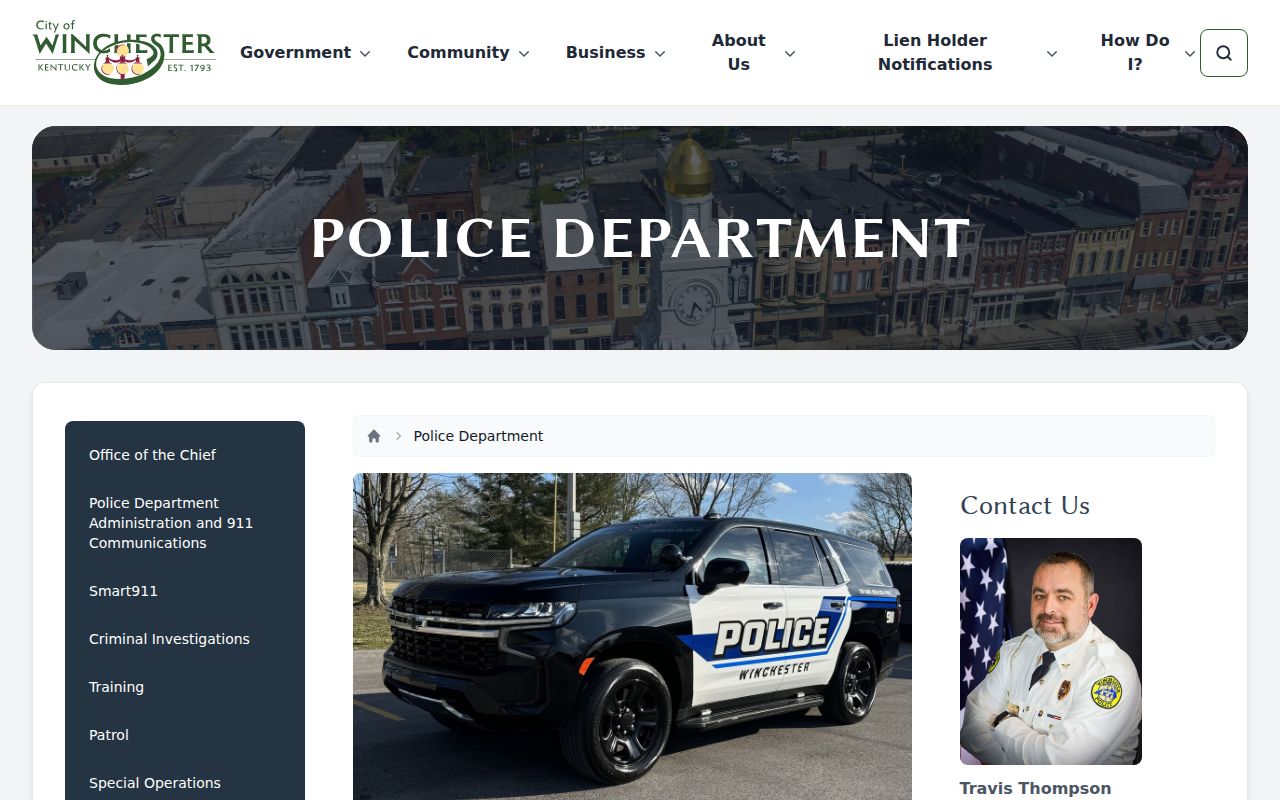 Winchester Police source for Clark County arrest report records