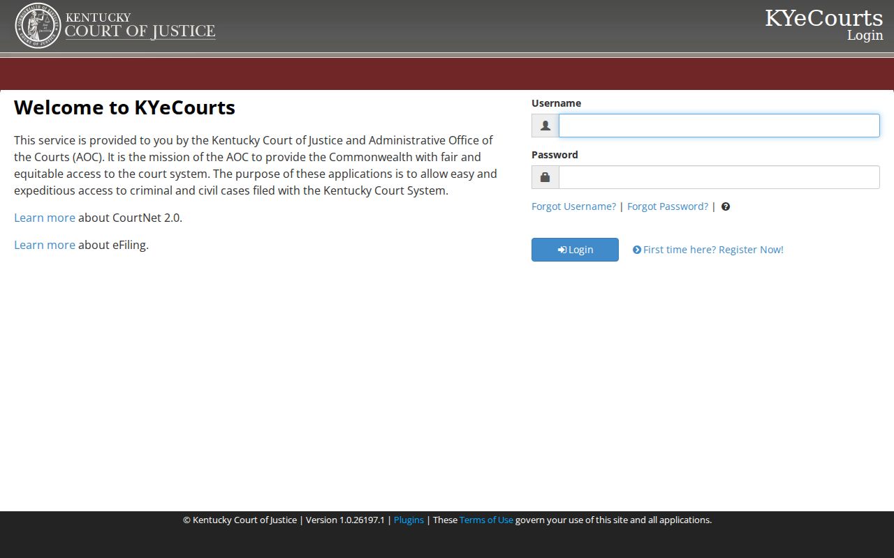 Clark County criminal court records CourtNet login gate