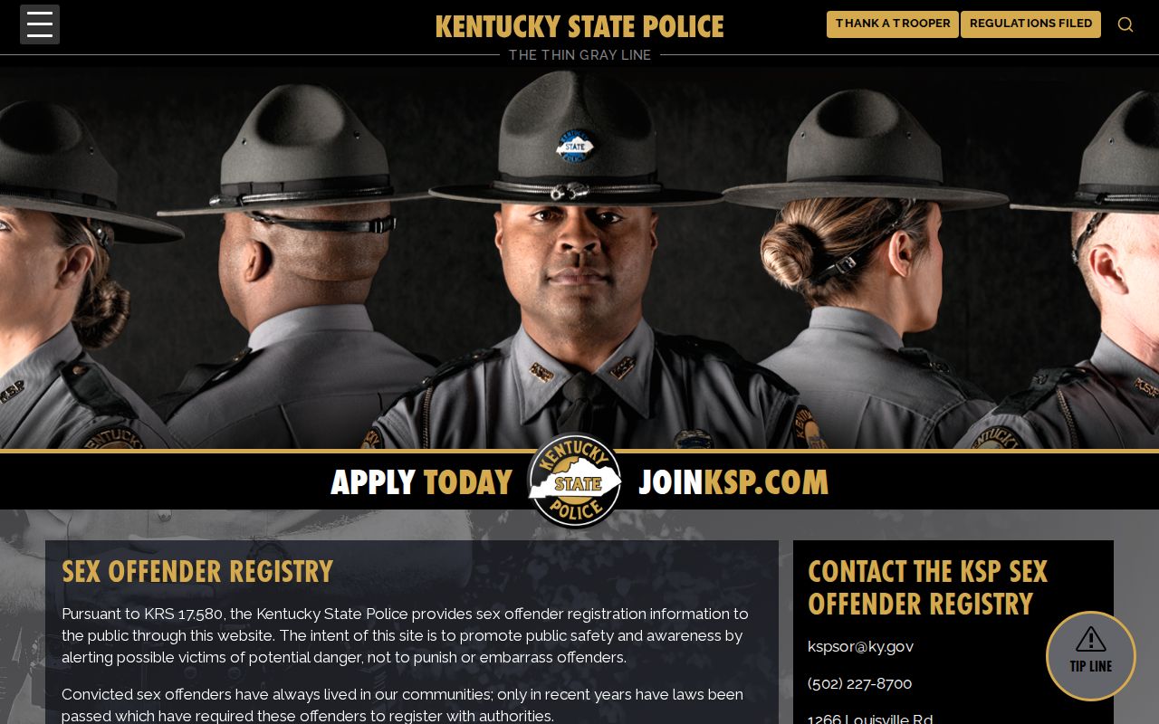 Clark County sex offender registry guidance and KSP alert service
