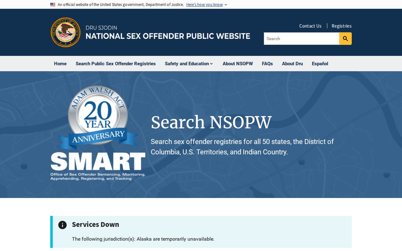 Clark County sex offender lookup through the national NSOPW search