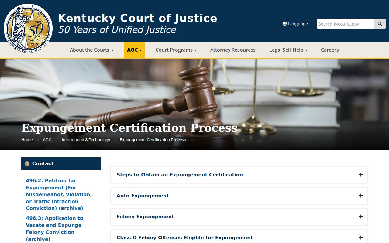 Clark County criminal record expungement certification and filing steps